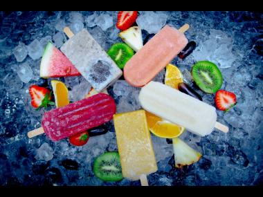 An assortment of Fruit Blooms’ popsicles.
