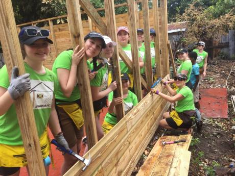 Catholic volunteers from Temiscaming, Quebec, in Canada, on their annual trip to Jamaica to assist the Franciscan Ministries to build shelter for the homeless and provide financial assistance for the elderly . 
