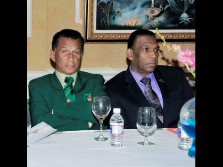 From left: Donovan Bennett, first vice-president, Jamaica Cricket Association (JCA), and president Wilford ‘Billy’ Heaven.