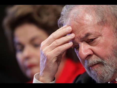 In this July 5, 2017, file photo, Brazil’s former president, Luiz Inácio Lula da Silva, attends the inauguration ceremony for the new leadership of the Workers’ Party in Brasilia, Brazil.