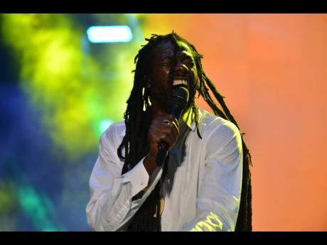 Buju Banton performs  at his home-coming concert held at the National Stadium on March 16,.