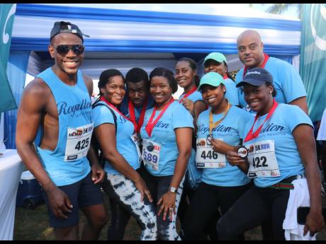 The Royalton White Sands group poses for the camera at the sixth annual MoBay City Run.