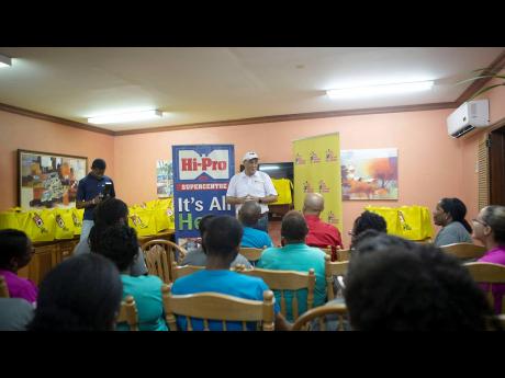 Minister of Health, Dr Chris Tufton, speaks to employees from Jamaica Broilers on the importance of Wellness in the workplace. 