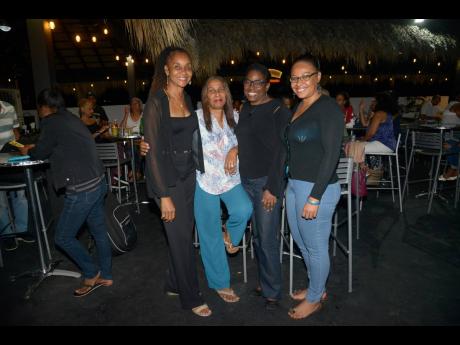 From left: Elaine Wint, Lallique Sundalyah, Nicole O’Reggio and Rochelle Kildare enjoyed every minute of the jazz-fusion night.