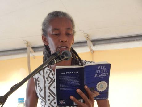 Author and poet A-dZiko Simba Gegele reading from her award-winning novel ‘All Over Again’ at Talking Tree.