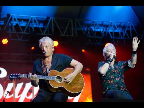Graham Russell (left) and Russell Hitchcock thrill patrons at ‘An Evening with Air Supply And Third World at Couples San Souci on Saturday night.
 