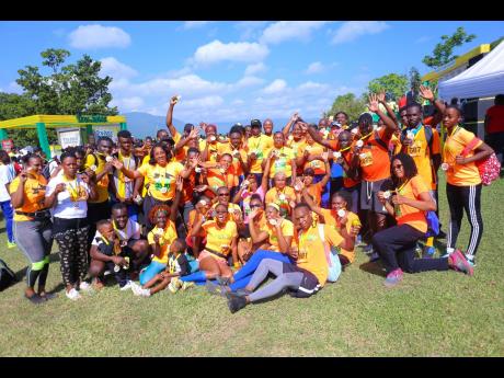 Currently in the lead, team Rainforest Seafoods came out in full force and dominated the Tru-Juice 5K Run/Walk and 20K Cycle at the Tru-Juice orchards in Bog Walk, St Catherine, with more than 100 participants. 