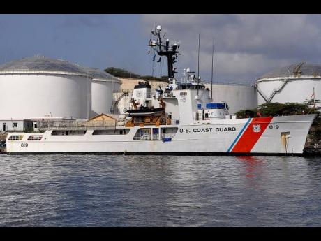 The US Coast Guard Cutter Confidence on which the five Jamaican fishermen were detained pending the Jamaican Government’s response to a request to prosecute the men.      