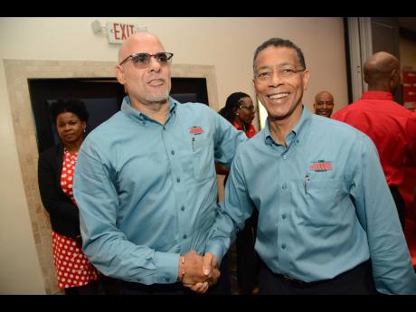 JMMB Group CEO Keith Duncan (left) and Chairman Archibald Campbell.