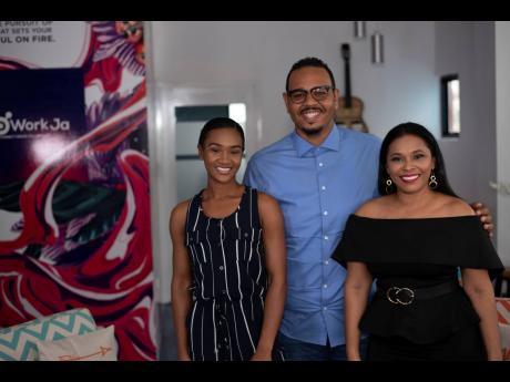 From left: Jamila Pinto and P.J. Wright along with host of Web-based series Iconic Living, Natalie Outar.