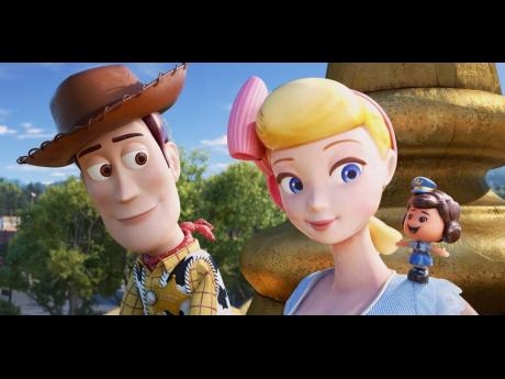 Woody and Bo Peep reunite in Toy Story 4.