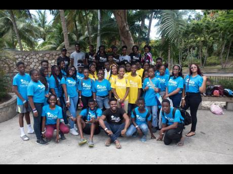 The 2018 Dream Jamaica participants on a trip to Dunn’s River Falls.