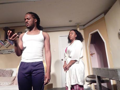  Troy (Brian Johnson) and his wife, Patricia (Petrina Williams), involved in one of their many quarrels.