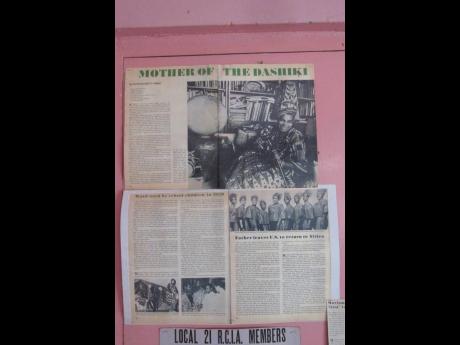 This newspaper article about Mariamne Samad and the Dashiki, has attached a photo of her, at fifth left, and her Soncure Nubian models. Contributed