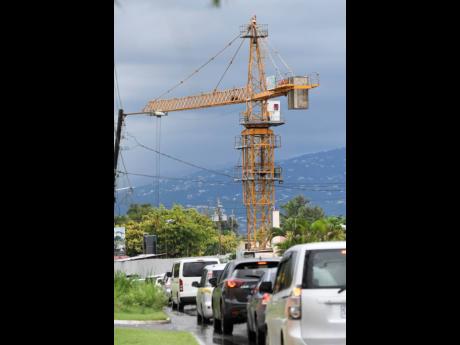 This crane at a construction site on Wellington Drive in St Andrew has been causing tense moments for neighbours and motorists.