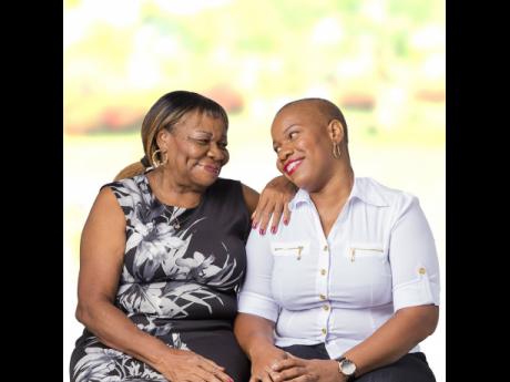 Michelle Robinson (right), breast cancer warrior, and her mother, Catherine Knight.
