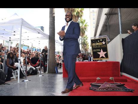 Film-maker/actor Tyler Perry at a ceremony honouring him with a star on the Hollywood Walk of Fame in Los Angeles last month.