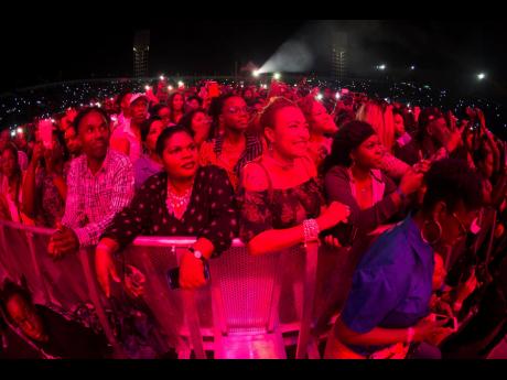 A section of the audience at Buju Banton’s Long Walk to Freedom Concert held at the The National Stadium in Kingston, on Sunday March 17. Gladstone Taylor/Multimedia Photo Editor