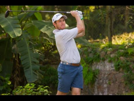 American Patrick Cover on his way to a four-under-par round of 68 on the second day of play in the Alacran Jamaica Open at the Tryall Golf Course in Hanover, yesterday.