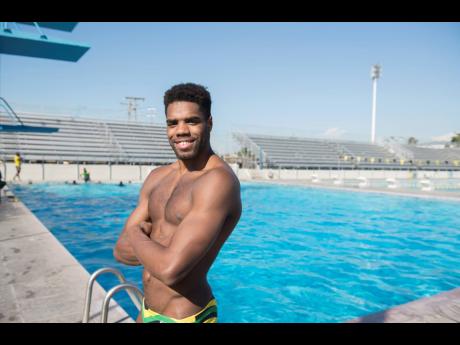 Jamaican Olympic diver Yona Knight-Wisdom moments after a training session at the National Aquatic Centre in Kingston on Thursday January 16, 2020. 