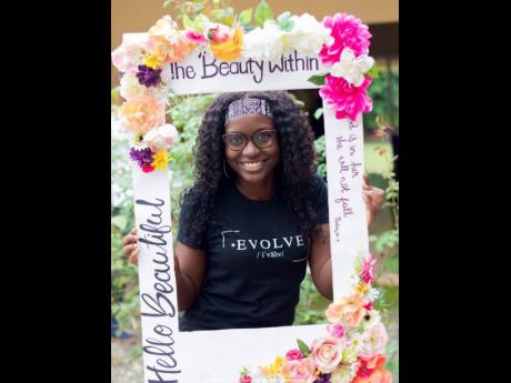 Founder of TamalciJ ministries showcases her EVOLVE shirt line at the Beauty Within Beauty Market on Saturday, January 25.  
