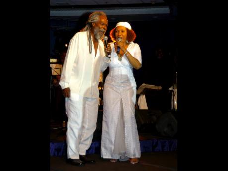 Singer Bob Andy teams up with fellow singer Marcia Griffiths for one of their hits in 2006.