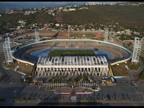 
An aerial shot of the National Stadium on Friday, April 10.