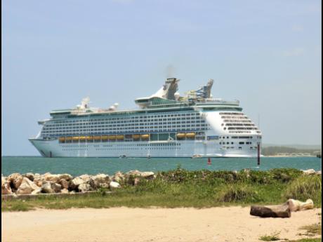 The Adventure of the Seas cruise ship that repatriated 1,044 Jamaicans on Tuesday.