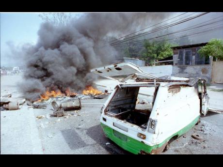 
Burning debris, demonstrations, and looting were features of the 1999 gas riots.