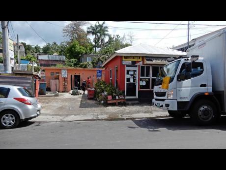 The lot in St Ann’s Bay that houses public sanitary conveniences and a Western Union outlet. 
