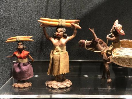 In this November 24, 2019, photo, latex figures made in the 1940s depicting daily life in Jamaica in the sugar cane fields displayed at the International Slavery Museum in Liverpool, England. 