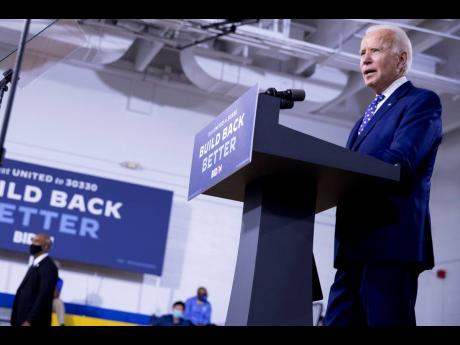 Democratic presidential candidate, former Vice-President Joe Biden, speaks at a campaign event at the William ‘Hicks’ Anderson Community Center in Wilmington, Delaware, on Tuesday.