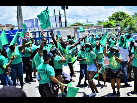 
Robert Miller aka ‘Big Rob’ JLP’s South East St Catherine candidate is nominated at the Edgewater Civic Center, in Portmore, St Catherine on Tuesday, August 18, 2020. 