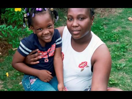 Totlyn Hamilton (right) and her daughter, six-year-old Mikayla Jones. 