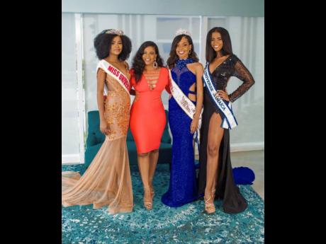 From left: Shanique Thompson, Miss Universe Jamaica Central; Soyini Phillips, franchise holder for Miss Jamaica Universe Central and Eastern; Alexia Royal Eatmon, Miss Universe Jamaica East; and Iana Tickle Garcia, Miss Universe Jamaica 2019. 