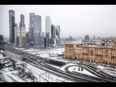 Moscow under a sheet of snow. 
