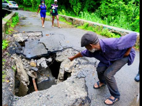 Phillip Henry said that residents of Llandewey, St Thomas, periodically place irons under the bridge to support it when heavy vehicles are passing over. The bridge was further damaged last week and is inaccessible by vehicles.