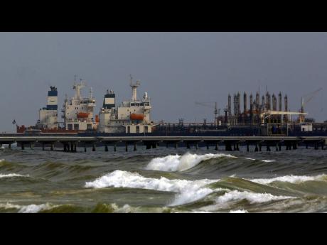 Iranian oil tanker Fortune is anchored at the dock of El Palito refinery near Puerto Cabello, Venezuela, on Monday, May 25, 2020. The first of five tankers loaded with gasolene sent from Iran was expected to temporarily ease Venezuela’s fuel crunch while