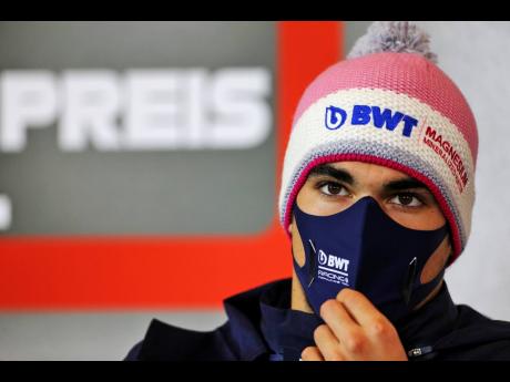 Racing Point driver Lance Stroll of Canada during a press conference prior the Eifel Formula One Grand Prix at the Nuerburgring racetrack in Nuerburg, Germany.