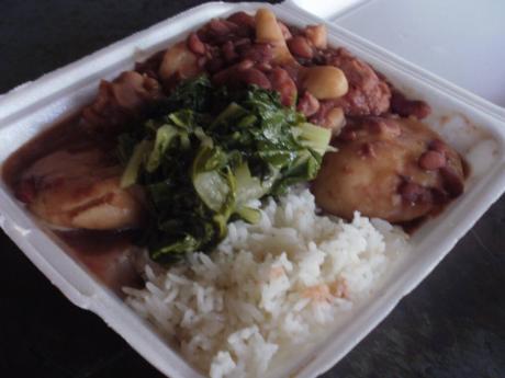 A platter of stew peas and rice is displayed in this file photo. As unemployment climbs, during the pandemic, more people are in need of food donations, and some entities are trying to help with the provision of meals.