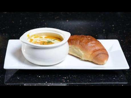 Warm your palates and your heart with this exquisite cream of pumpkin soup.