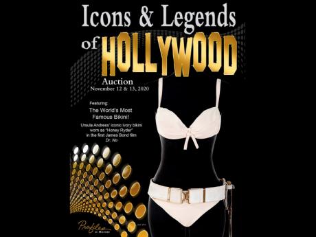 The bikini, belt included, will be auctioned on November 12 and 13, at the Profiles in History auction in Los Angeles.