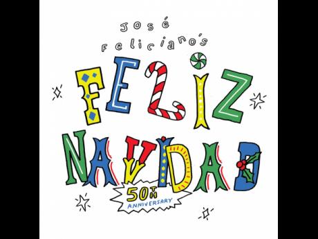 This cover image released by Media Services, Inc. shows the 50th anniversary release of the single ‘Feliz Navidad’ by Jose Feliciano. 