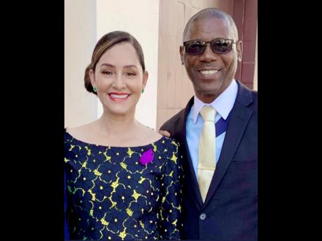 Irvin ‘Louie’ Brown, late councillor of the Fellowship division in Portland Eastern, in a recent photo with Member of Parliament Ann-marie Vaz.