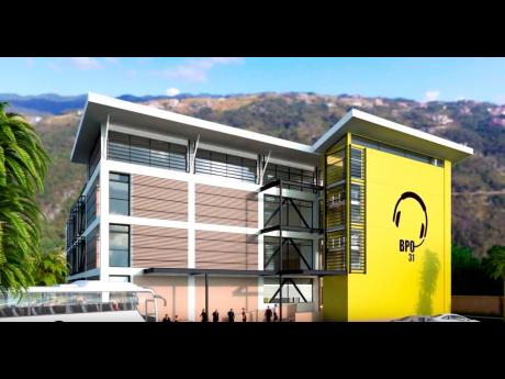 A graphic design of the building being developed at Ferry by CEAC Outsourcing.