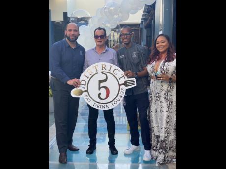 From left: General Manager of R Hotel Kingston, Alexander Pike, poses with  Joe Bogdanovich, Brian Lumley and Karla Jenkee.