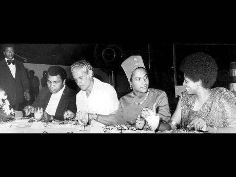 THE CLIMAX: The climax of the enthusiastic and hero-worshipping, historic visit of Muhammad Ali to Jamaica was the dinner given by the Prime Minister, Michael Manley, at Jamaica House on December 29. The Prime Minister hailed Ali as the superb athlete and 