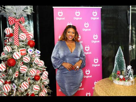 Digicel Unplugged Christmas Edition host Khadine ‘Miss Kitty’ Hylton was resplendent in silver, reflecting the glitz and glamour of the holiday season.
