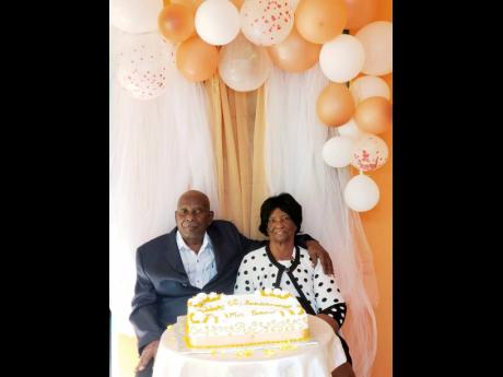 Moreen and Reginald Francis celebrating their 54th wedding anniversary on December 27. 