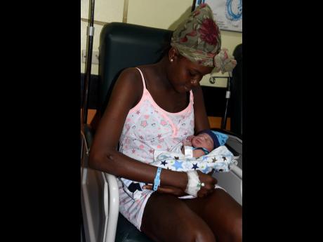 Baby Sheldon Wright is a gift from God for 20-year-old Dana Thomas. Wright was born on New Year’s Day at the Victoria Jubilee Hospital in Kingston